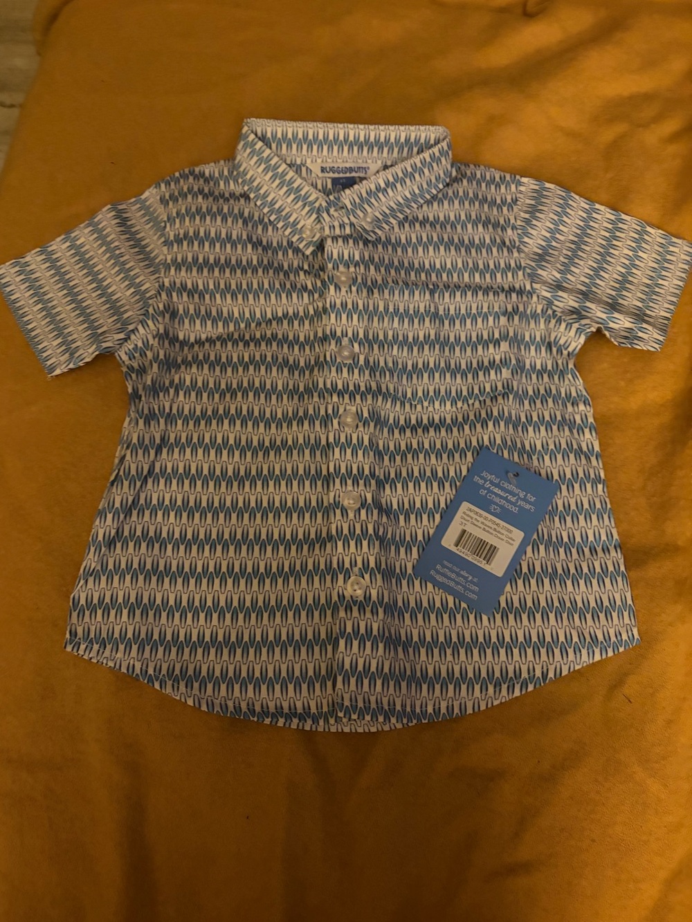 Rugged Butts Patterned Short-Sleeve Button-Up Shirt